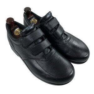 SAS VTO Walking Shoes Mens 10.5 W Tripad EZ Strap Perforated Black Leather